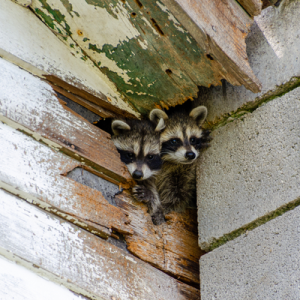 raccoons in wall 