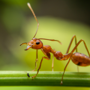 ant on leaf 